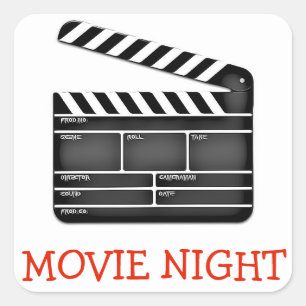 映画夜切口の印の誕生会のステッカー スクエアシール