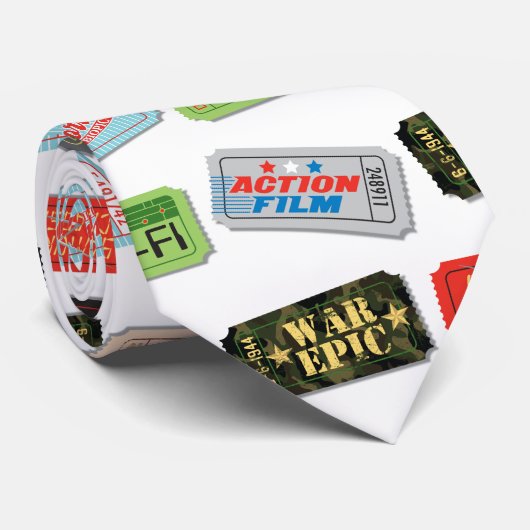 映画夜数々のチケットのタイ ネクタイ (ロール)