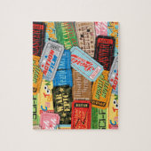 映画夜数々のチケットのパズル ジグソーパズル (縦)