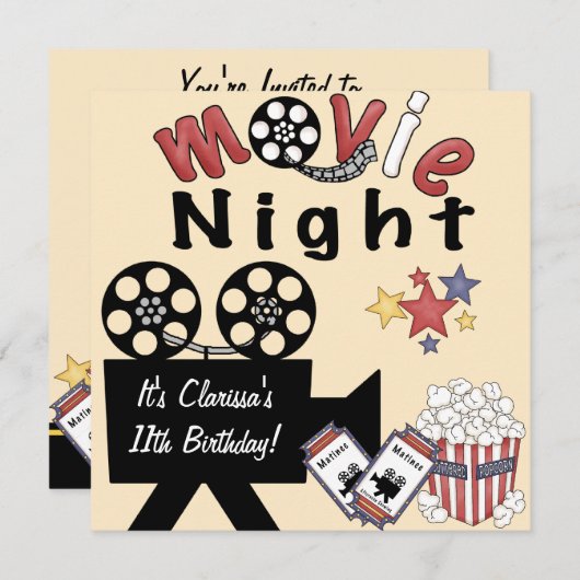 映画夜狂気の招待状 招待状 (正面/裏面)