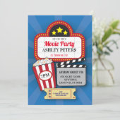 映画夜誕生会年齢の映画館のフィルム 招待状 (スタンド正面)