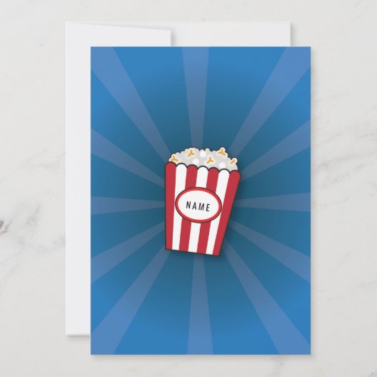 映画夜誕生会年齢の映画館のフィルム 招待状 (裏面)