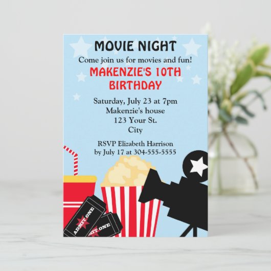 映画夜誕生日 招待状 (スタンド正面)