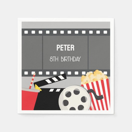 映画夜 スタンダードカクテルナプキン (正面)