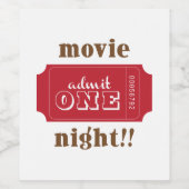 映画夜 ワインラベル (シングルラベル)