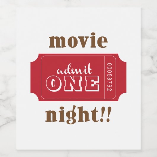 映画夜 ワインラベル (シングルラベル)