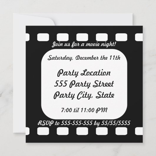 映画夜 招待状 (裏面)