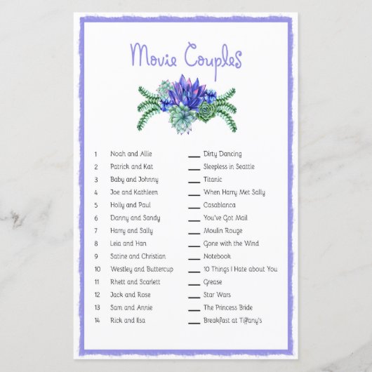 映画夫婦マッチングゲーム (正面)