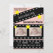 映画巻き枠のカチンコ 案内状 (正面)