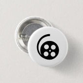 映画巻き枠のピクトグラムボタン 缶バッジ (正面&裏面)