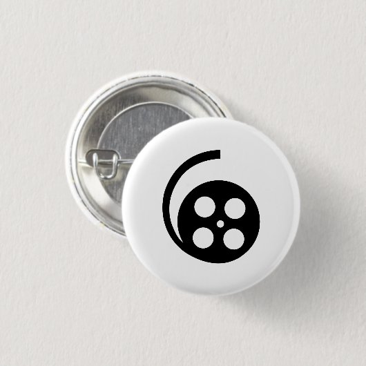 映画巻き枠のピクトグラムボタン 缶バッジ (正面&裏面)