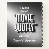 映画引用文パーソナライズされたジャーナル ノートブック