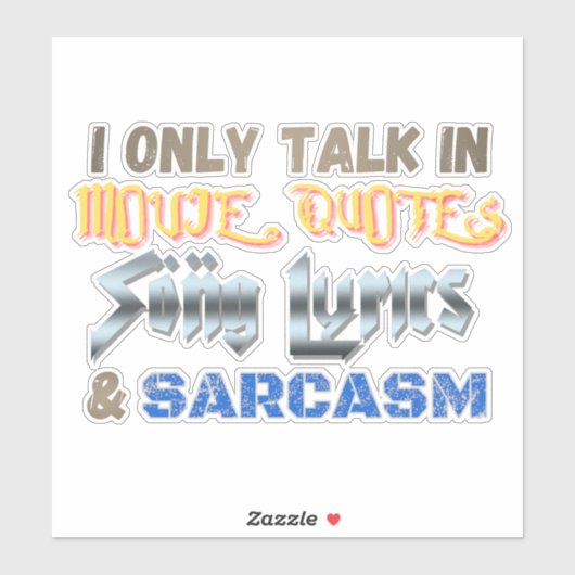 映画引用文、歌の歌詞、および皮肉ビニール シール (シート)