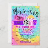 映画招待状ガールシネマパーティー招待状 招待状 (正面)