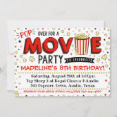 映画招待状 映画 誕生日パーティー 映画招待 招待状 (正面)