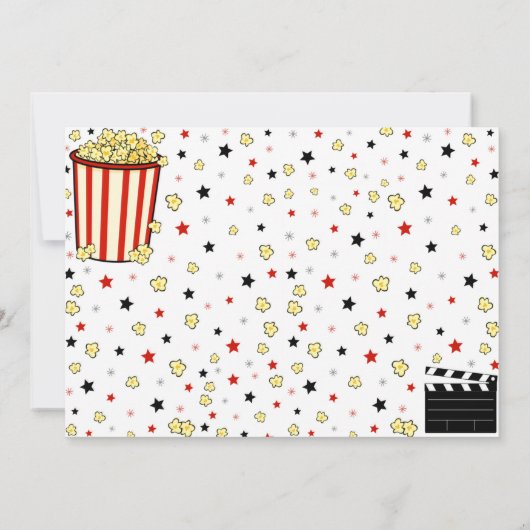 映画招待 映画 誕生日パーティー 映画招待 招待状 (裏面)