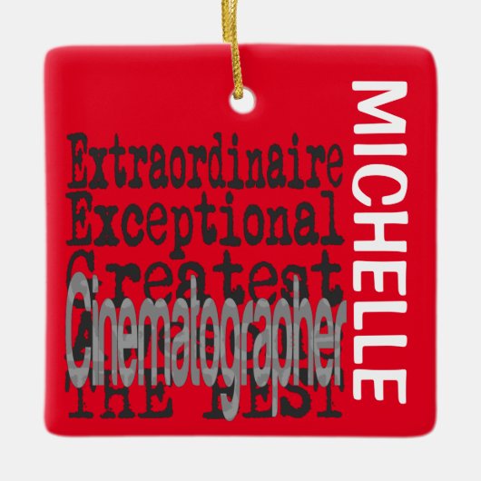 映画撮影カスタム家 セラミックオーナメント (正面)