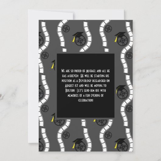 映画撮影映画卒業パーティー 招待状 (裏面)