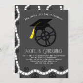 映画撮影映画卒業パーティー 招待状 (正面/裏面)