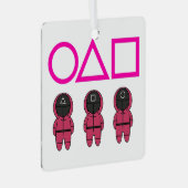 映画最高のタコイカのピンクゲームのシンボル メタルオーナメント (正面右)