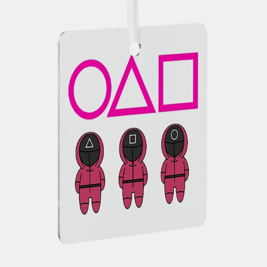 映画最高のタコイカのピンクゲームのシンボル メタルオーナメント (正面右)