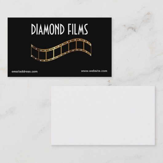 映画産業のカード設計の金属金ゴールドのフィルムのストリップ 名刺 (正面/裏面)