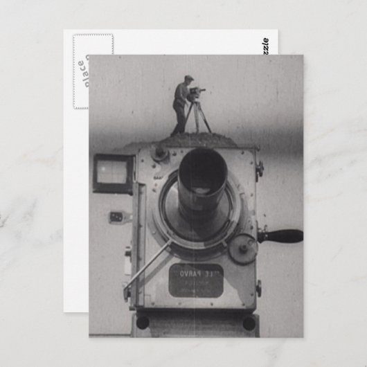 映画用カメラ(第1打撃)を持つ人 ポストカード (正面/裏面)