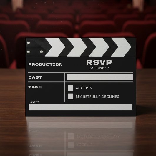 映画用クラッパーボード 出欠カード