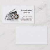 映画監督カメラのスクリュードライバー俳優の映画館 名刺 (正面/裏面)