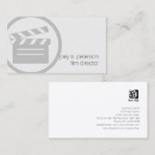 映画監督クラッパーボードのアイコンフィルム写真 名刺 (正面/裏面)