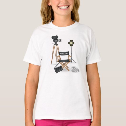 映画監督セット ガールズTシャツ Tシャツ (正面)