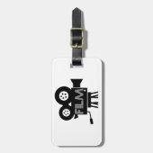 映画監督ハリウッドパーソナライズされた ラゲッジタグ (正面縦)