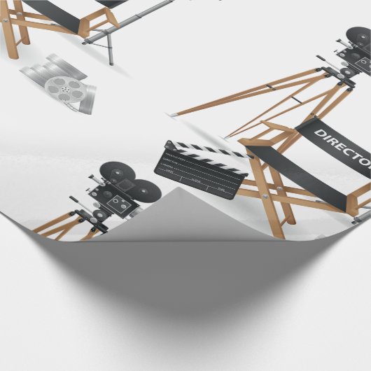 映画監督一定の光沢のある包装紙 ラッピングペーパー (角)