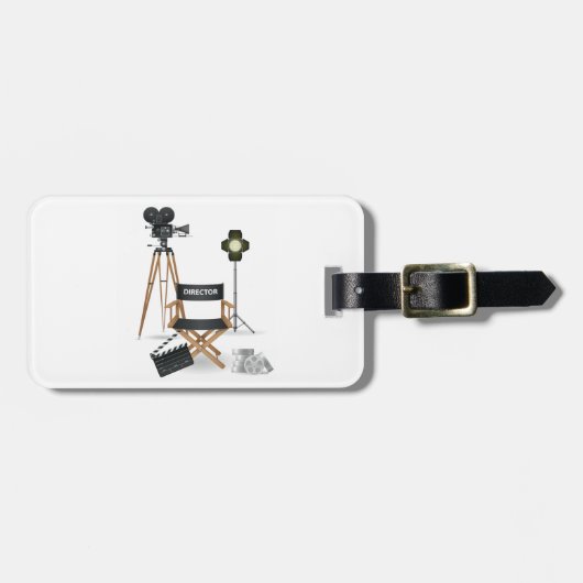 映画監督一定の荷物のラベル ラゲッジタグ (正面横)