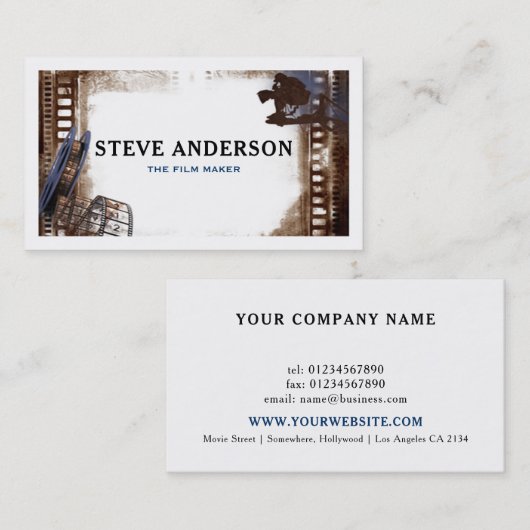 映画監督写真家の撮影 名刺 (正面/裏面)