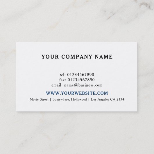 映画監督写真家の撮影 名刺 (裏面)