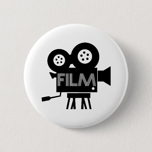 映画監督 ホワイトボタン 缶バッジ (正面)