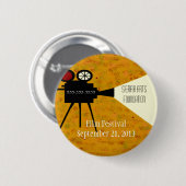 映画祭のカメラ 缶バッジ (正面&裏面)