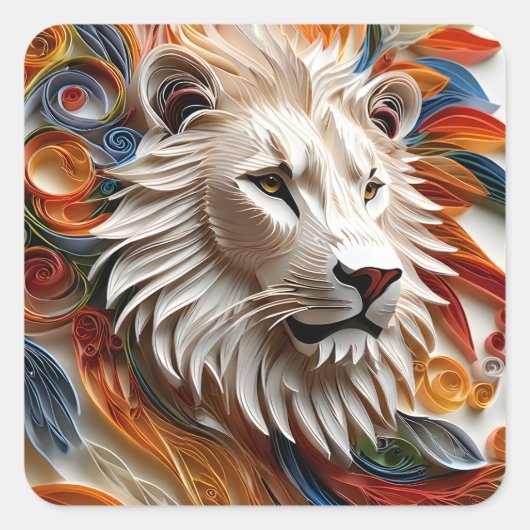 映画紙のCut Lionは心温まる物語 スクエアシール (正面)