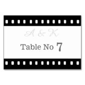 映画結婚フィルムテーマテーブルカードを持つ テーブルナンバー (裏面)
