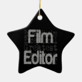 映画編集者Extraordinaire セラミックオーナメント (正面)
