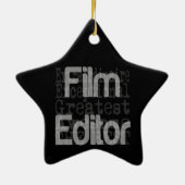 映画編集者Extraordinaire セラミックオーナメント (裏面)