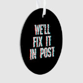 映画製作引用文Post Glitch Videoで修正 オーナメント (正面)