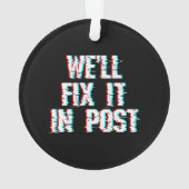 映画製作引用文Post Glitch Videoで修正 オーナメント (裏面)