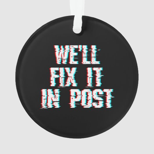 映画製作引用文Post Glitch Videoで修正 オーナメント (裏面)