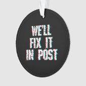 映画製作引用文Post Glitch Videoで修正 オーナメント (正面)