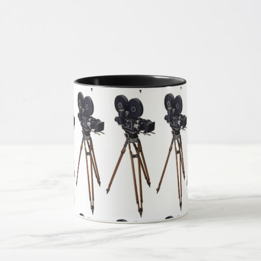 映画製作者のヴィンテージのカメラ マグカップ (中央)