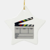 映画製作者の下見板の映画フィルムの石板のオーナメント セラミックオーナメント (正面)