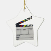 映画製作者の下見板の映画フィルムの石板のオーナメント セラミックオーナメント (左)