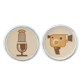 映画製作者の映画用カメラ カフスボタン